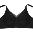 thumbnail image 4 of Thin Strap Sports Bra Low Back Top Thin Strap Bra Spaghetti Strap Bra Criss Cross Bras for Women Seamless Bra Push Up Bra Backless Bra Push Up Push Up Bralette Pilates Black 36, 4 of 5