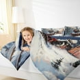 thumbnail image 4 of jejeloiu Train Steam Engine Full Size Comforter Sets,Western Train Transportation Bedding Comforter Set,Red 3D Stars Bedding Sets For Adults,Breathable Home Decor Reversible,3pcs, 4 of 8