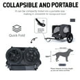 thumbnail image 5 of Heavy Duty Outdoor Collapsible Pet Bike Trailer with 16-Inch All-Terrain Wheels & Universal Hitch – Foldable Dog/Cargo Carrier Cart for Bicycles, 5 of 7