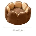 thumbnail image 2 of PureCasa Soft Plush Cute Dog Cat Bed, Washable Non-Slip Thick Fluffy Pet Bed for Fall Winter, Calming Cushion Sleeping Pad for Small Cats Dogs, Floral Home Decor, Round, 1 Pack, 16"x16", Coffee, 2 of 4
