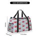 thumbnail image 3 of Easygdp Cute Red Crabs With Nautical Bolsa de Gimnasio, Bolsa de Viaje Duffel, Bolsa de Fin de Semana con Compartimentos, Bolsa de Mano para Noche, 3 of 7