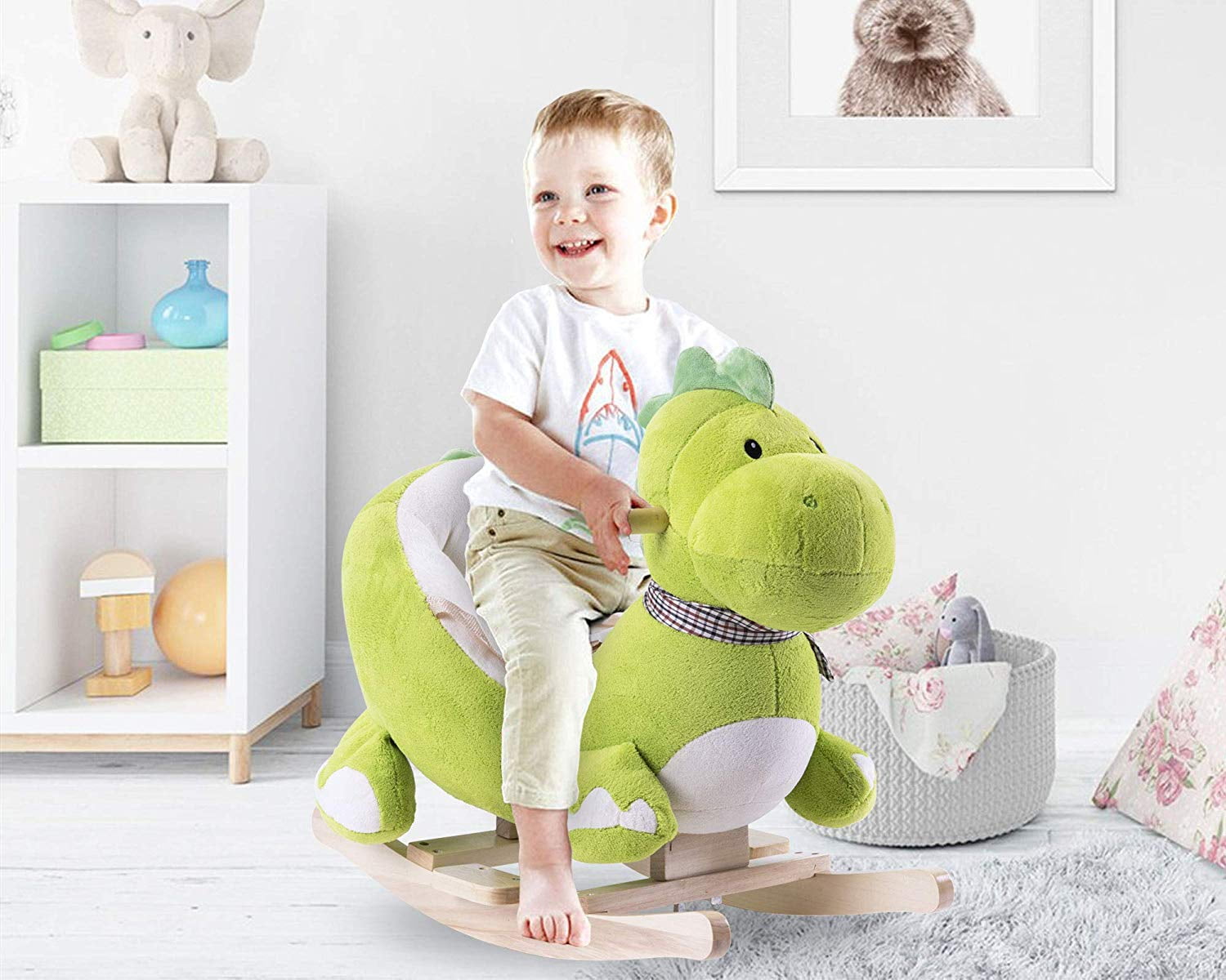 rocking dinosaur plush