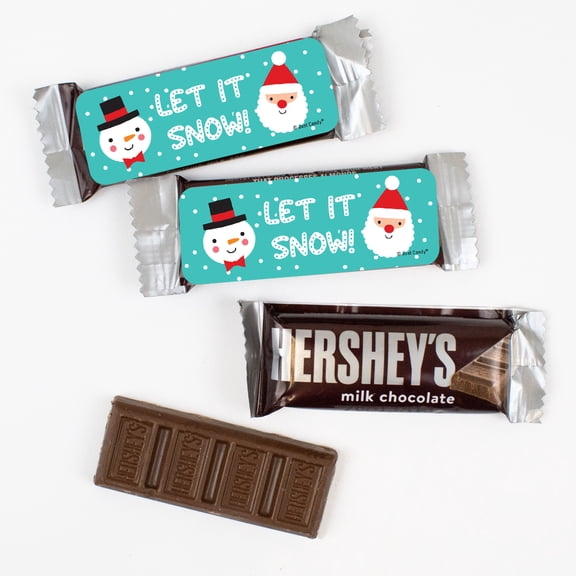 44 Count Let It Snow Snack Size Milk Chocolate Bars For Party Favors, Gifts & More