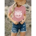 thumbnail image 5 of XCHQRTI Western Shirts Women Graphic Tees Casual Cowboy Rodeo Tshirts Desert Cactus Vintage Short Sleeve Tee Tops, 5 of 6