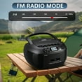 thumbnail image 4 of LC-dolida CD Player Boombox, Portable Cassette Player Combo with Bluetooth CD MP3 CD-R CD-R FA Radio AC/DC Powered with Remote Control, Stereo Sound for Home, Kids ,Outdoor, Gift(Black), 4 of 6