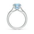 thumbnail image 2 of Angara Natural 2.3 Ct. Aquamarine Solitaire Ring in Sterling Silver for Women (Ring Size: 4.5), 2 of 9