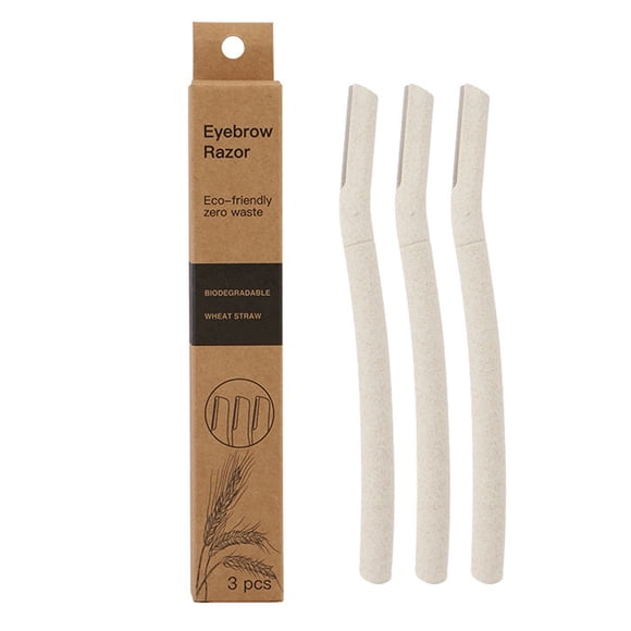 3 unids/caja recortador de cejas de paja de trigo herramientas de belleza moldeador de cejas Material ecológico recortador de cejas gris ANGGREK Otros