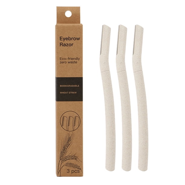 3 unids/caja recortador de cejas de paja de trigo herramientas de belleza moldeador de cejas Material ecológico recortador de cejas gris ANGGREK Otros