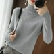 thumbnail image 3 of Suéter térmico Gibobby de manga larga para mujer cuello grueso color sólido gris XL, 3 of 4