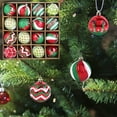 thumbnail image 6 of 16 Pcs 2.36 Inch Christmas Ball Ornaments Glittering Plastic Hanging Decorations Elf Balls Swirl Candy Cane Peppermint Red and Green Christmas Tree Pendants for Xmas Tree Decoration, 6 of 6