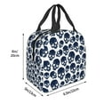 thumbnail image 3 of Salouo black Skull white for Unisex Lunch Bag Leakproof Lunch Tote Large Capacity Reusable Insulated Lunch Box Cooler Lunch Container for Work/Office/Picnic/Travel-Black, 3 of 8
