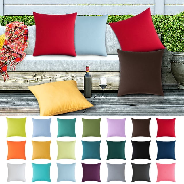 Housse de Coussin d'Extérieur Imperméable - 19,7 Pouces x 19,7 Pouces - Protège-Coussin Moderne Uni, Housse de Mobilier de Patio Contemporain, Coussin de Dossier Résistant aux Intempéries, JKODE
