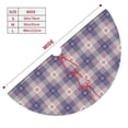 thumbnail image 3 of Yiaed Purple Floral Gingham Check Plaid Print Christmas Tree Skirt , Tree SkirtsTree Mat for Christmas Winter Holiday Indoor Decorations-30", 3 of 7