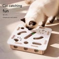 thumbnail image 4 of Cat Nail File Enrichment Box, Interactive Kitten Nail File Scratching Board, Built-in Bell Ball is Suitable for Cats Play Relieve Boredom (Gray-A), 4 of 9