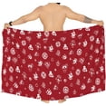 thumbnail image 2 of HAPPY BAY Men's Costumes Swimsuit Pareo Swim Trunks Swimwear Full Mens Beach Summer Sarong for Men One Size Clip Art Skull, Spooky Red, 2 of 5