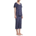 thumbnail image 5 of Secret Treasures Women's and Women's Plus Traditional Short Sleeve 2-Piece Pajama Set, 5 of 6
