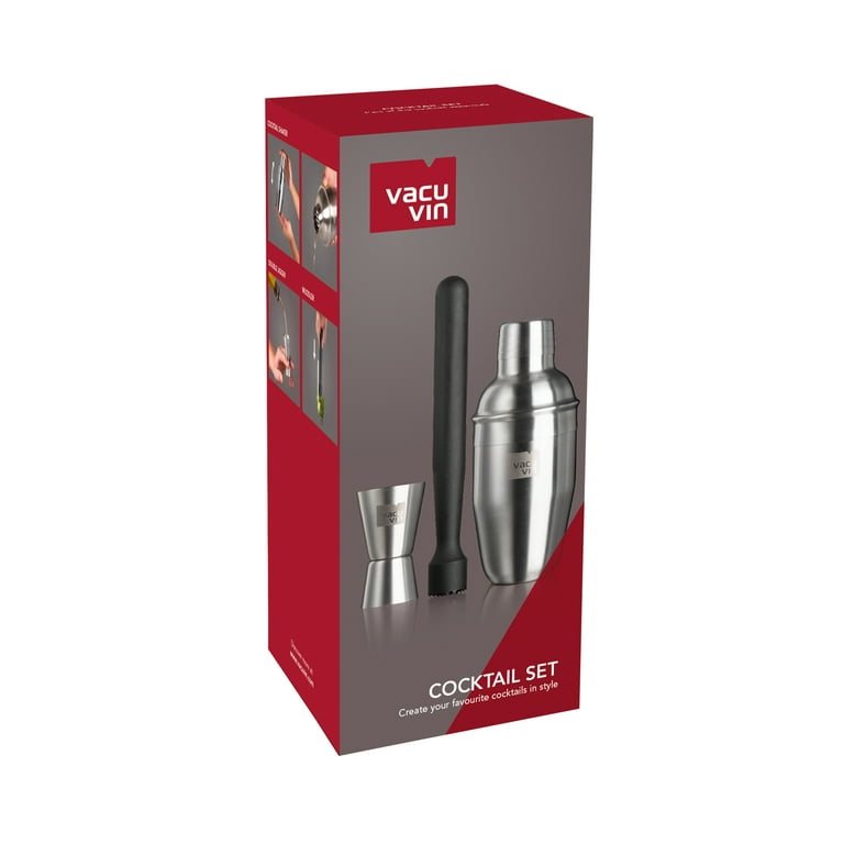 Vacu Vin 3pc Stainless Steel Cocktail Set Silver