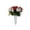 Red, variant on Honmine Cemetery Flowers, 18 Head Artificial Rose Bouquet With Bucket Decoration, Faux Floral Memorial Arrangement with Ground Stake for Grave, Headstone