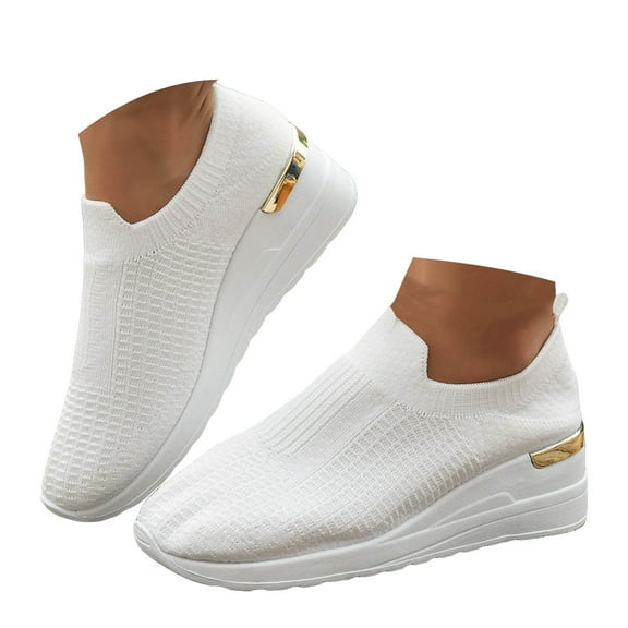 YLYL Orthopedic Sneakers for Women Arch Support Breathable Mesh Fashion Casual Slip on Walking Shoes