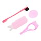 thumbnail image 2 of Hair Dressing Curler Face Cleaning Brush Eyebrow Brush Eyelash Assistant Women Beauty Set Pink, 2 of 4