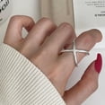 thumbnail image 3 of Anillo de Plata para Mujer Ins Fashion Hollow Line Geometric Ring Jewelry Decoration, 3 of 7
