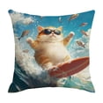 thumbnail image 1 of Housse de Coussin à Imprimé Mignon, Lavable à la Machine, Housse de Coussin Douce avec Fermeture Éclair Invisible, pour Décoration de Salon, Chambre et Sofa, 1 of 6