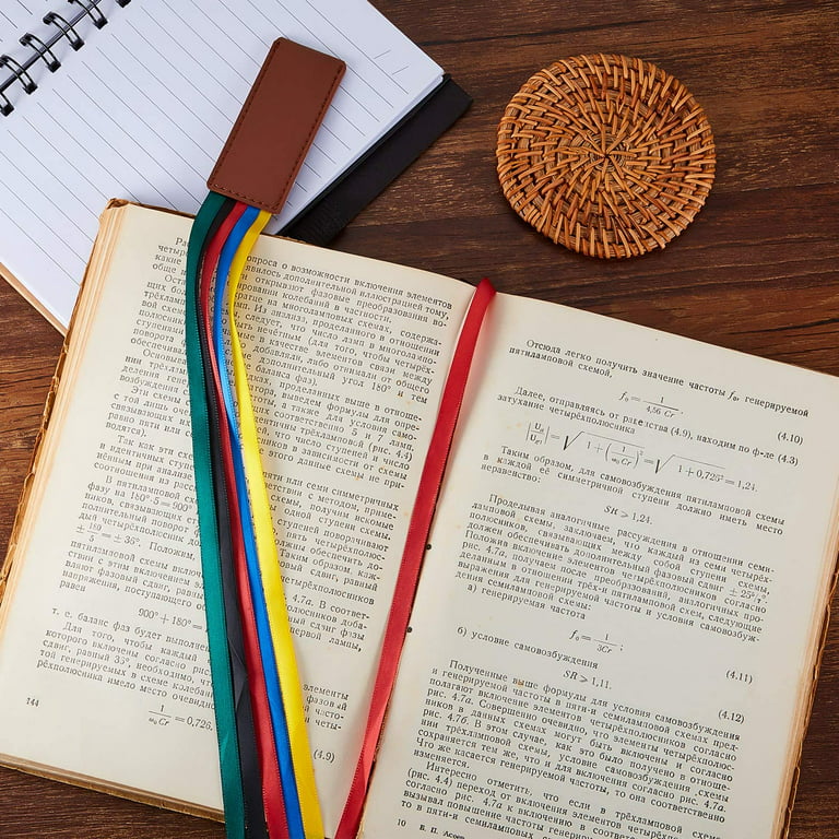 Multi-Color Ribbon Bookmark Attachable Bible Ribbon Bookmarks Markers  Artificial Leather Bookmark with Colorful Ribbons for Books Reading Page  Markers