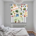 thumbnail image 6 of 2 Panels Kitchen Tier Curtains 39 Inch Length, Summer Beach Grommets Window Treatment Curtain, Tropical Coconut Watermelon Lemon Flamingo Thermal Curtains Drapes for Living Room/Bathroom, 6 of 9