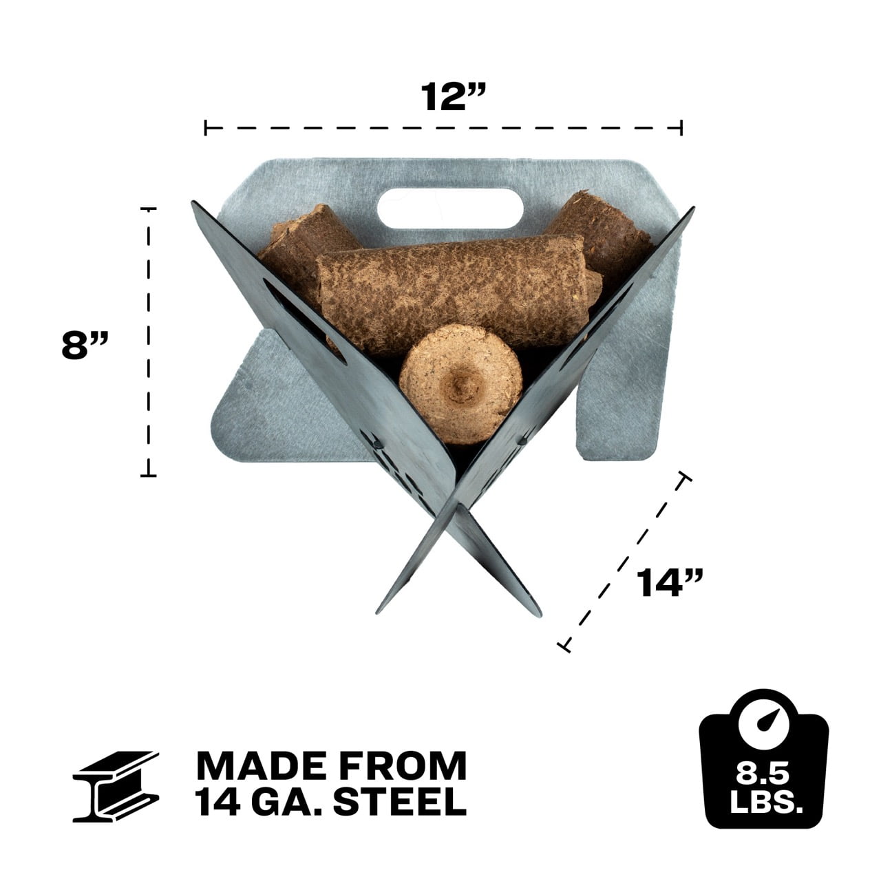 US Stove US14TP Portable Collapsible Triangular Fire Pit