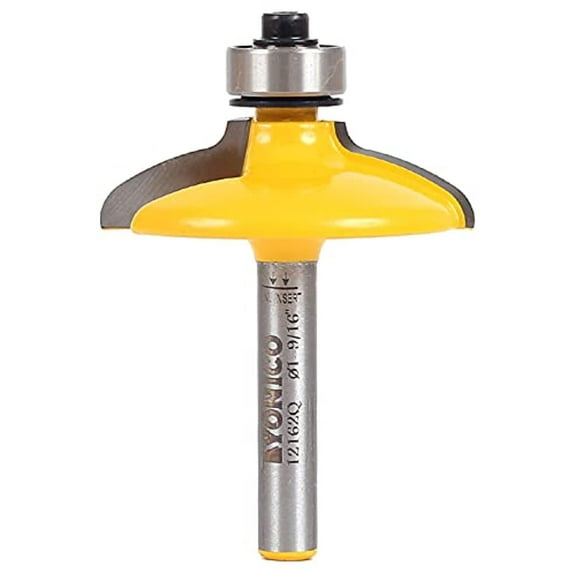 yonico router bits door and drawer front edging ogee euro style 1/4-inch shank 12162q