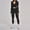 Black, variant on PISONIC Workout Sets for Women 3 Piece Long Sleeve Zip Up Jacket, V-neck Cami Tank Top, High Waisted Leggings Gym Athletic Sets