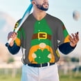 thumbnail image 5 of Rateoe Spring St Patrick’S Day Irish Gnomes Pattern Men’s Baseball Short Sleeve Polo Shirt, Midweight Men's Shirt Golf Shirt Polo Shirts Quick Dry Short-4X-Large, 5 of 7