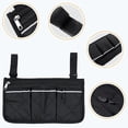 thumbnail image 4 of Bolsa lateral para reposabrazos de silla de ruedas, bolsas de almacenamiento impermeables para cualquier silla de ruedas, scooter de movilidad, andador, accesorios de transporte para andador, 4 of 5