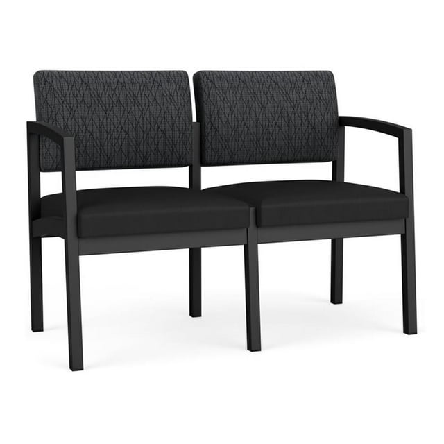 Lenox Causeuse d'Attente pour Réception en Acier / Acier Noir / Gris Foncé / Noir