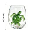 thumbnail image 2 of Sulaicai Novelty Marine Animal Stemless Wine Glass, Unique Hand-Painted Flat Marine Animal Pattern Bar Glassware, Coastal Home Decor Gift for Ocean Lovers, A9, 2 of 7