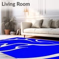 thumbnail image 2 of ODIKA 5'x7' Machine Washable Non-Slip Area Rug, Oceanic Wave Motif with Dynamic Interlocking Swirl High Traffic Rug, Blue, 601213, 2 of 7