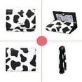 thumbnail image 3 of Cartera con estampado de vaca, triple pliegue, tarjetero y bolsillo para efectivo, para mujer (rosa), 3 of 5