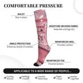 thumbnail image 3 of Lsque Glittering Pink Bathtub Pattern Sport Compression Socks for Men & Women 15-20 mmHg Knee High Nurse Pregnant Running Medical and Travel Athletic, 3 of 6