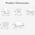 thumbnail image 6 of LayinSun 7 Pieces Outdoor Patio Furniture Set with Fire Pit Table, Rattan Wicker Sectional Swivel Rocker Chairs Sets with Ottomans, Swivel Glider Chairs and Coffee Table, 6 of 8