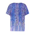 thumbnail image 4 of Fiudx Ofertas Flash Del Día Top/Camisa con Cuello En V y Manga Corta con Estampado de Rayas para Mujer, 4 of 5