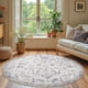 thumbnail image 4 of Alfombra antideslizante Rug Jinchan redonda vintage gris de 183 cm, 4 of 9