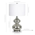 thumbnail image 4 of 23" Silver Glass Gourd Table Lamp With White Drum Shade, 4 of 9