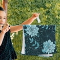 thumbnail image 2 of Flower Leaf Hand Towels 2 PCS, Black Blue Kitchen Towel Ultra Soft and Highly Absorbent,Decorative Fingertip Face Towel for Bathroom Hotel, 28.3"x 14.4", 2 of 4