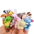 thumbnail image 4 of LQQBOX 10 Pcs Soft Plush Animal Finger Puppets Set Baby Story Time Velvet Animal Style for Toddlers, 4 of 7