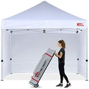MASTERCANOPY Heavy Duty Pop-up Canopy Tent with Sidewalls (8x8,White)