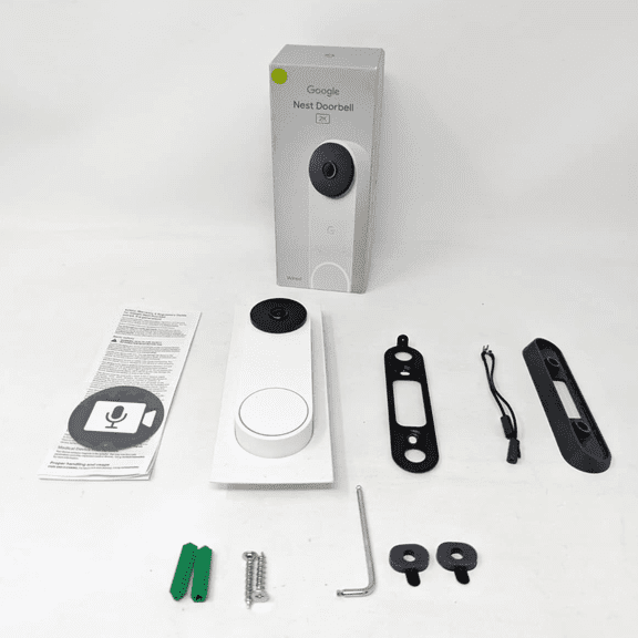 (Open Box) Google Nest Doorbell Wired, 3rd Gen, 2K Video and Gemini, Night Vision - Snow (GA09967-US)