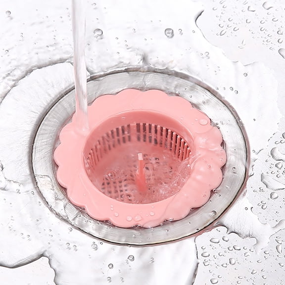 Kingtowag Sink Drain Strainer Drains Sieve Kitchen Sink Strainer Spout Filter Basket, Sink Strainer Spout Filter Shower Drain Hair Catcher Pink Clearance