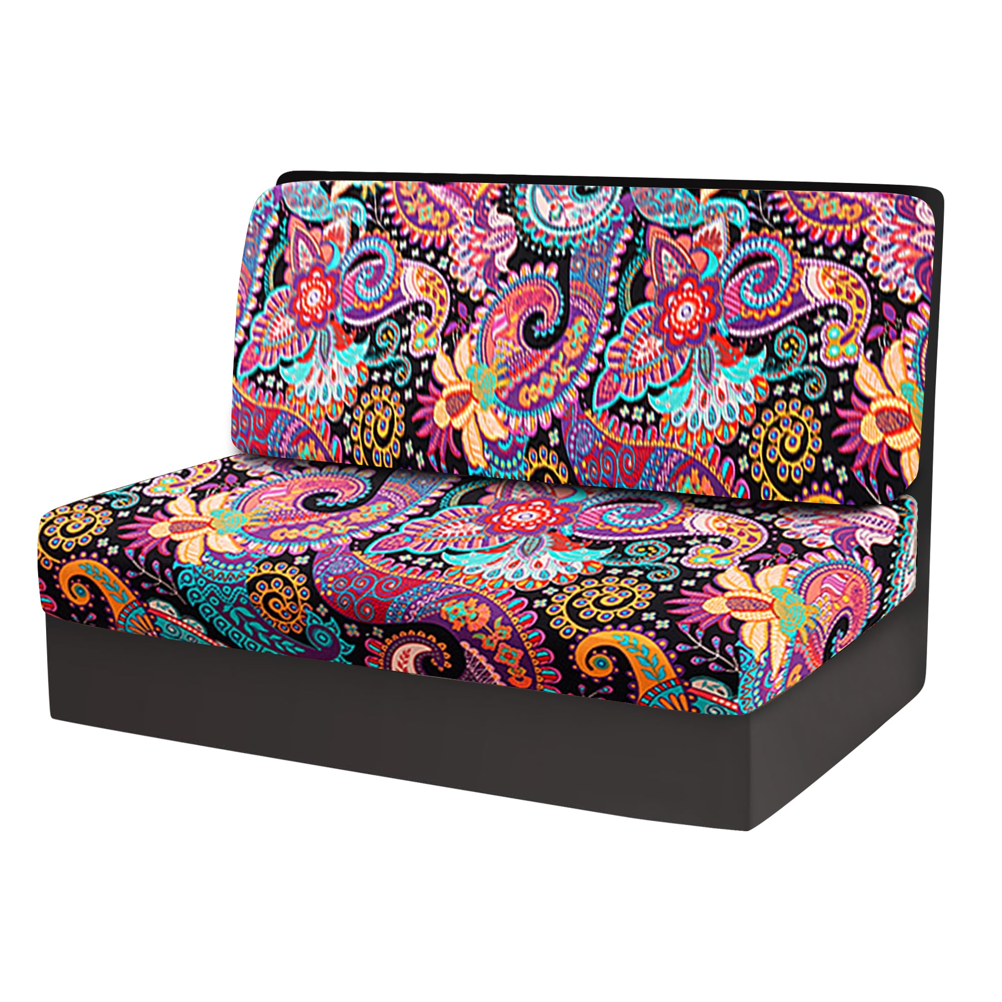 RV Dinette Cushion Covers  Print RV Seat Covers 2 Pack Camper Cushion Covers Dinette Booth Set Stretch Washable Couch Cover for RV Camper Sofa