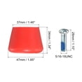 thumbnail image 2 of Unique Bargains Roller Skate Toe Stops with Screwdriver 82A Rubber Brake Stoppers Block, Red 2 Pair, 2 of 5