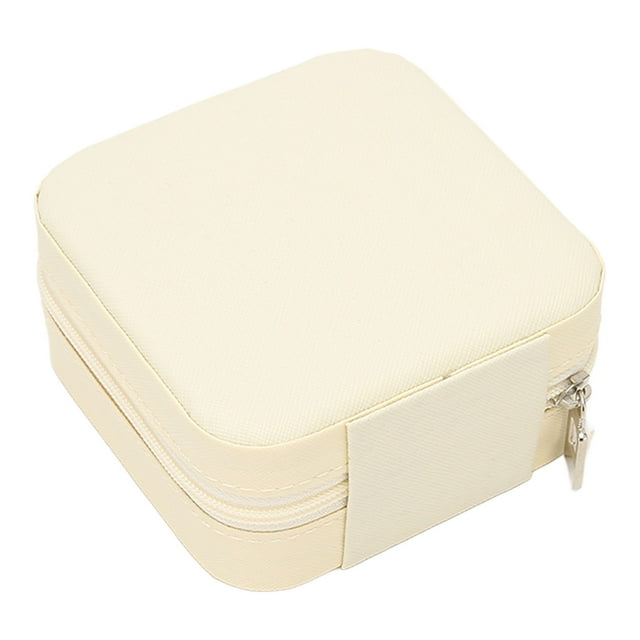 Bracelet Jewelry Storage Box, Lightweight Small Travel Jewellery Box White Exquisite PU Leather For Rings For Necklace